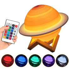 Load image into Gallery viewer, Rechargeable Moon Lamp 2 Color Change 3D Light Touch Switch 3D Print Lamp Moon Bedroom Bookcase Night Light Creative ночни

